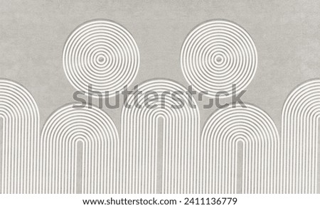 Abstract hand drawn geometric line art wallpaper