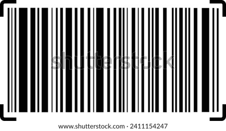 Barcode Icon. Almost black barcode for scanning to check product prices Isolated on transparent background. Trendy vector illustration buy market mark symbol for website design and mobile app.