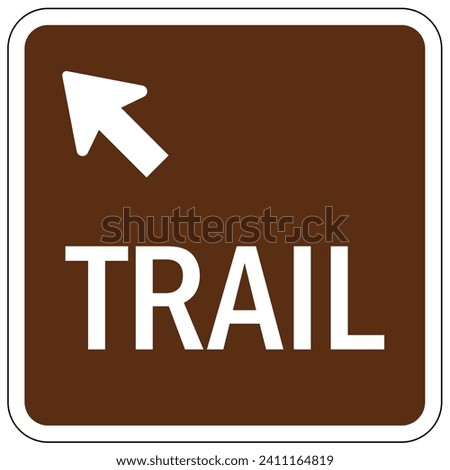 Directional hiking safety sign and labels