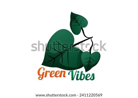 Leaves Green Vibes Environmental Sticker