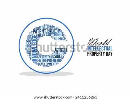 World intellectual property day poster design Royalty-Free Stock Photo #2411256263