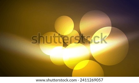Shiny Light Neon Bubble Circles. Vector illustration For Wallpaper, Banner, Background, Card, Book Illustration, landing page