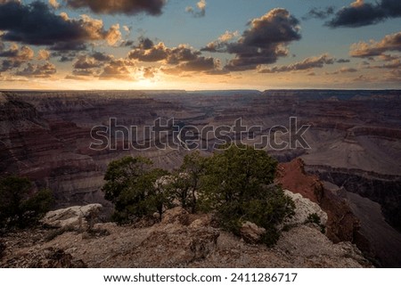 Sunset Clouds on the Grand Canyon, Grand Canyon National Park, Arizona