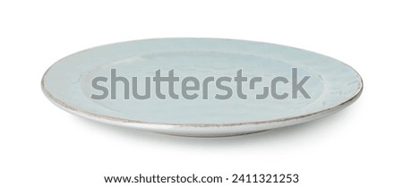 One beautiful ceramic plate isolated on white