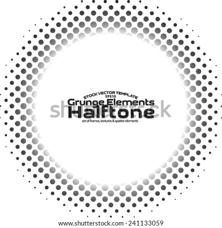 Halftone dots - Logo Design Element. Abstract vector template - easy to use