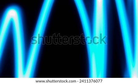 Abstract electric line neon colorful gradient black background.
Concept blue light trail slow shutter speed.