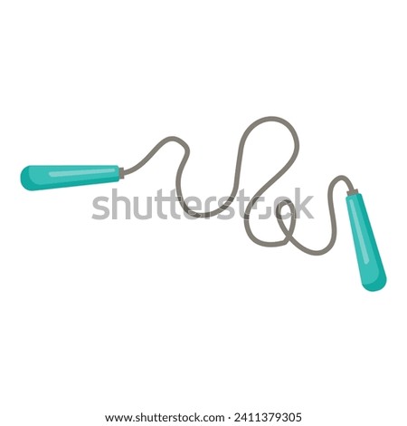 Jumping rope icon cartoon vector. Gymnastic equipment. Rings rope