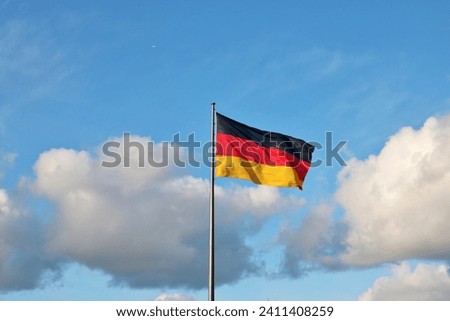 The German Flag outside of the Bundestag