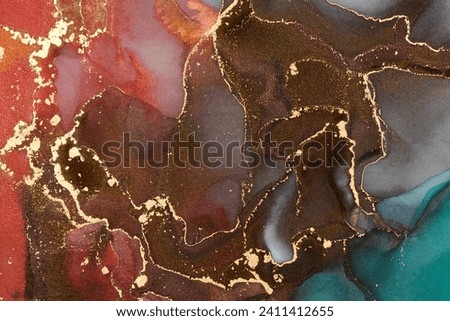 Natural  luxury abstract fluid art painting in liquid ink technique. Tender and dreamy  wallpaper. Mixture of colors creating transparent waves and golden swirls. For posters, other printed materials