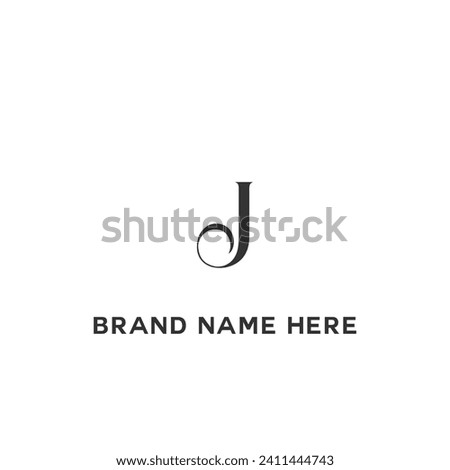J letter logo, J logo, J letter icon Design with black background.