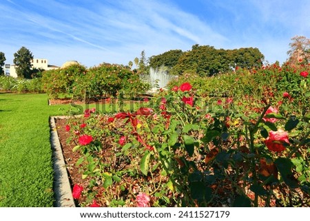 Los Angeles, California – November 4, 2023: Exposition Park Rose Garden at 701 State Dr, Los Angeles 