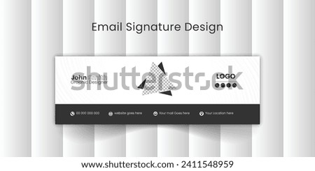E-mail signature template or email footer and personal social media cover design