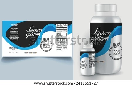 Bottle label, Package template design, Label design, mockup design label template. Royalty-Free Stock Photo #2411551727