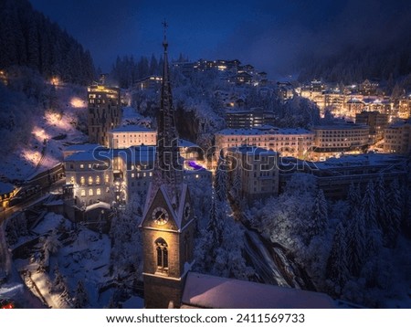 View on winter wonderland Bad Gastein Austria
