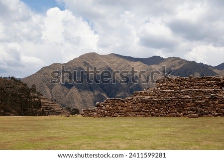Inca ancient city on Inca Valley trail, Peru