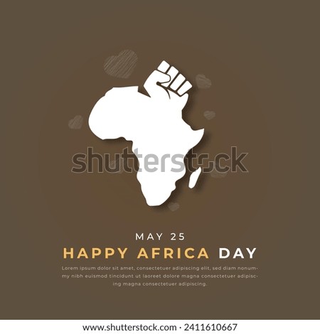 Africa Day Paper cut style Vector Design Illustration for Background, Poster, Banner, Advertising, Greeting Card