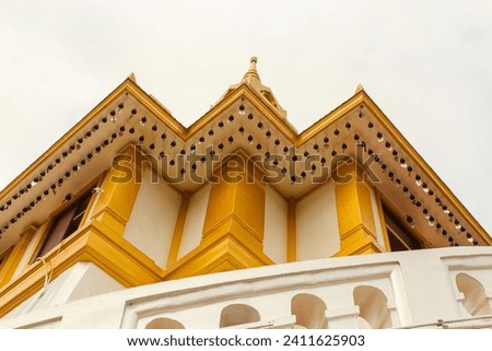 The Golden Mount Wat Saket Ratcha Wora Maha Wihan in Pom Prap Sattru Phai district, Bangkok, Thailand. Royalty-Free Stock Photo #2411625903