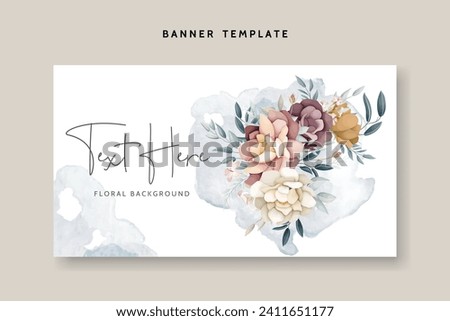 beautiful flower wreath arrangement floral background template