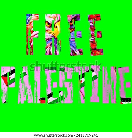 Free Palestine , design texture , Background , Green screen 