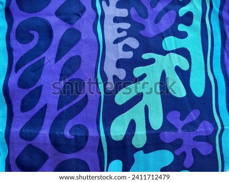 Light dark and blue abstract design digital printed on Lycra fabric  Royalty-Free Stock Photo #2411712479