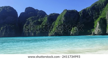 Maya Bay. Beach resort in Phi Phi Island in Thailand.