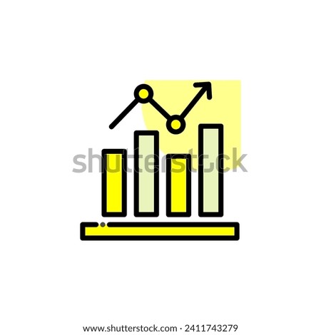 Business chart finance graph money icon vector