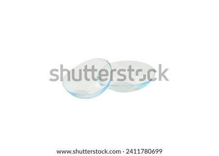 PNG,Transparent contact lenses for eyes, isolated on white background