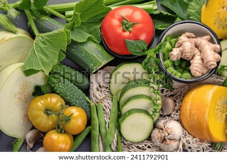 Summer vegetables stock photo food background