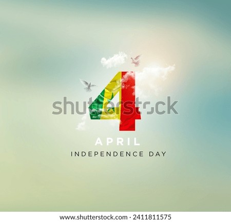Happy Independence Day of Senegal. Royalty-Free Stock Photo #2411811575