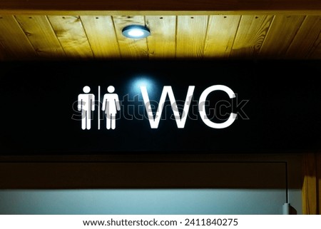 Toilet symbols for men, women and disabled people.Toilet icons set. Men and women WC signs for restroom at the airport or train station.