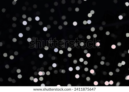 blue and white light bubbles, abstract background, bokeh blur effect