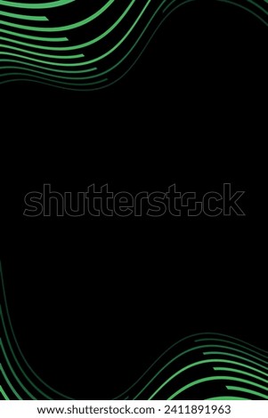 Europe conference league football empty black template background or wallpaper with green rounded lines. Soccer texture. Royalty-Free Stock Photo #2411891963