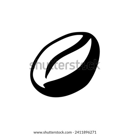 vector coffee beans icon isolated on white background
