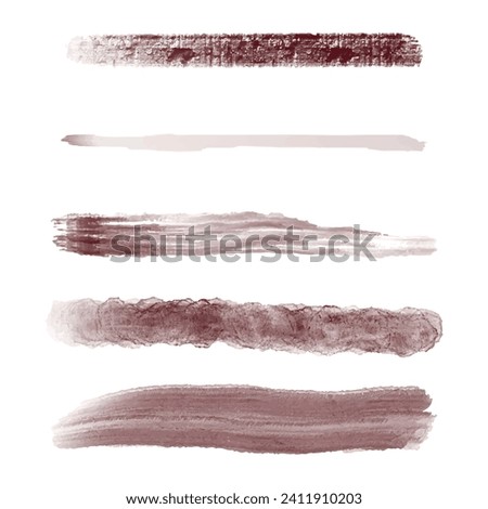 Vector brush, watercolor brush. Artistic design elements isolated on white background. Vector illustration.