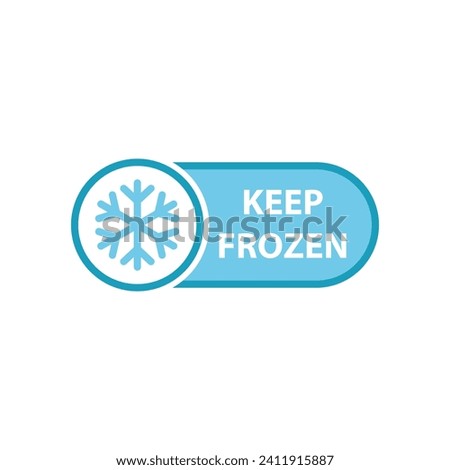 keep frozen food icon vector snowflake stiker  cold temperature 