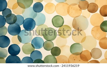 vector watercolor background with circles	