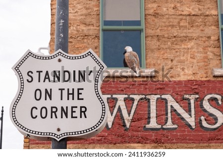 Standin' on the Corner sign in Winslow Arizona