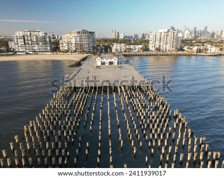 View of This Princes Pier over the water Royalty-Free Stock Photo #2411939017