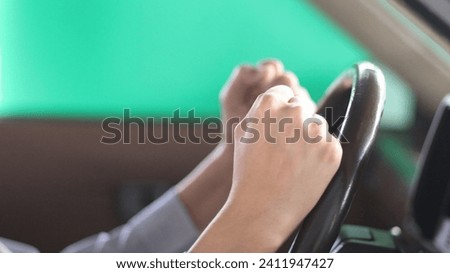 man businessman anger angry fist hit steering wheel classic old car traffic jam frustrated furious green screen isolated 