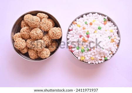  Lohri 
Sweets for Sankranti 
white background