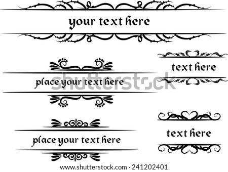 vector set: calligraphic design elements