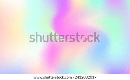 Hologram Gradient. Neon Banner. Abstract Texture. Pearlescent Background. Unicorn Mesh. Violet Shiny Texture. Blur Futuristic Template. Vibrant Card. Pink Hologram Gradient Royalty-Free Stock Photo #2412032017