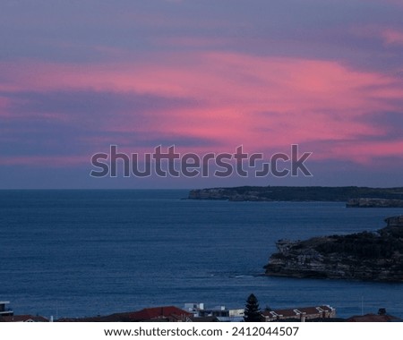 sky sea sunset outdoors  pink blue beautiful