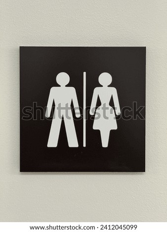 Men's and women's toilet sign (black) , Restroom symbol, WC sign icon. Toilets Icon Unisex.Toilet symbol. man and woman icons.