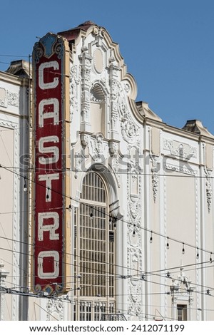 Iconic Entrance and Signage of the Renowned Castro Theater in San Francisco