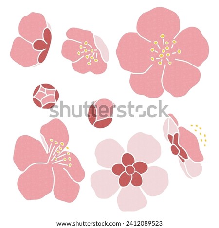 Clip art of plum blossom Decoration Material