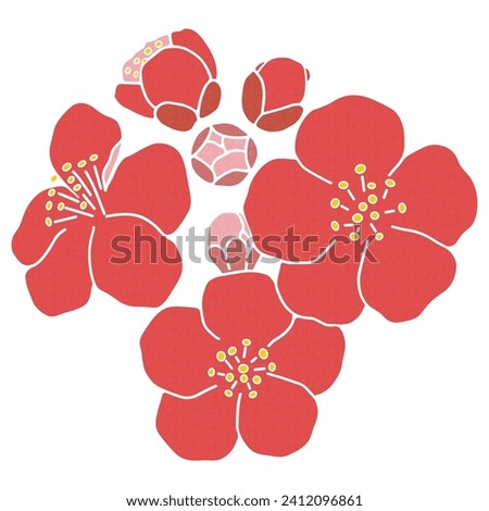 Clip art of plum blossom Decoration Material