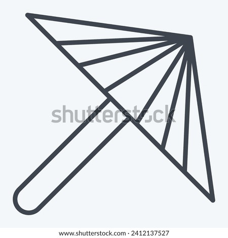 Icon Umbrella. related to Sakura Festival symbol. line style. simple design editable. simple illustration