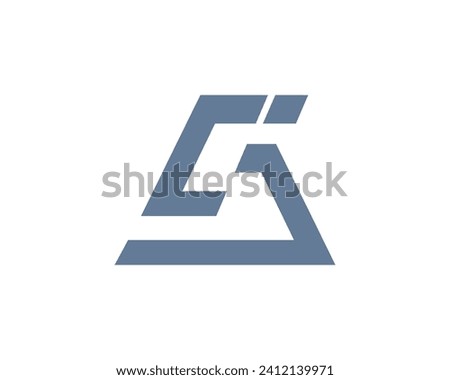 cj monogram logo, isolated white background
