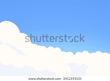 Clip art of blue sky above the clouds